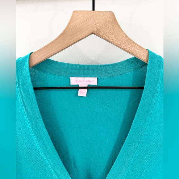 Lilly Pulitzer Daisy Cardigan Tropez Blue Size Medium - Picture 5 of 6